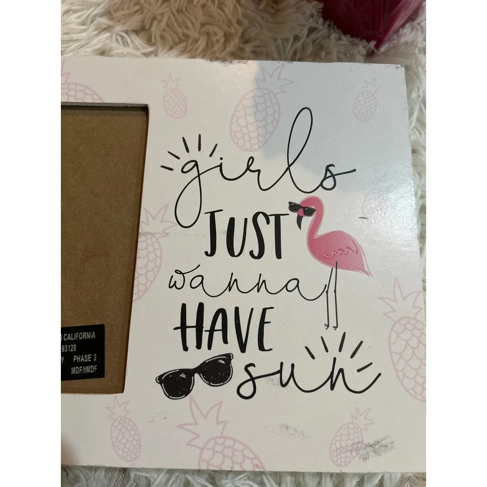 Hobby Lobby Girls Just Wanna Have Sun‎ Photo Picture Frame Pineapple Decor